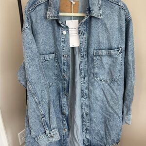 Denim Button-Up Shirt